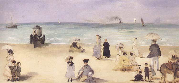 Edouard Manet Sur la plage de Boulogne (mk40) Sweden oil painting art